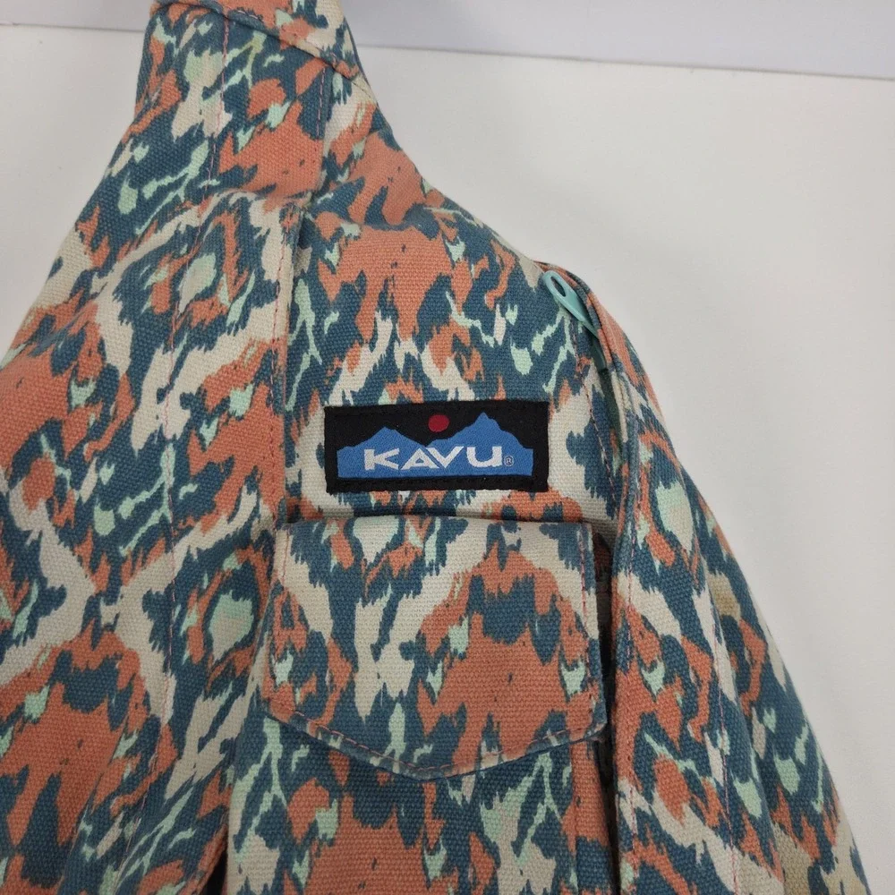 KAVU Rope Bag Sling Pack with Adjustable Rope Shoulder Strap - Beach Paint